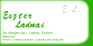 eszter ladnai business card